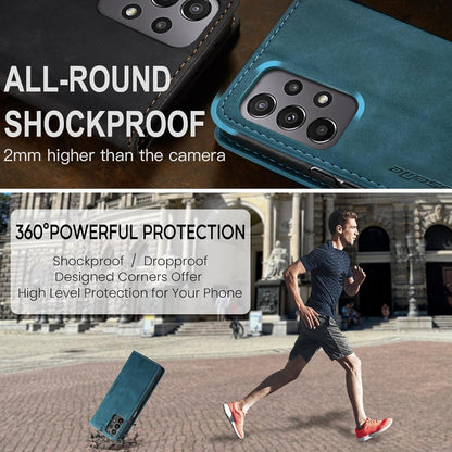Handyhülle Samsung Galaxy A23 5G Premium Leder Klappbar Blaugrün