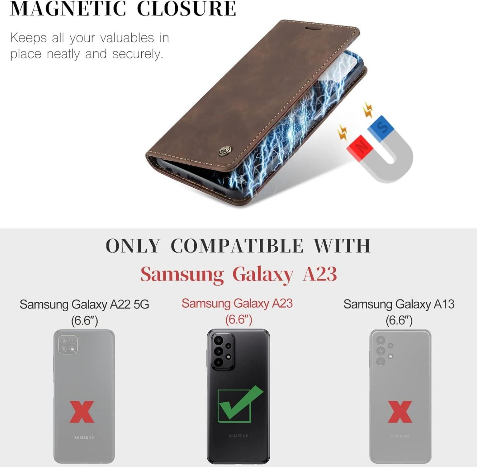 Samsung Galaxy A23 Handyhülle 5G Flip Case Leder Tasche