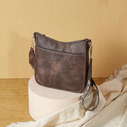 Damen Handtasche mittelgroß Leder Schultertasche Crossbody bag verstellbarer