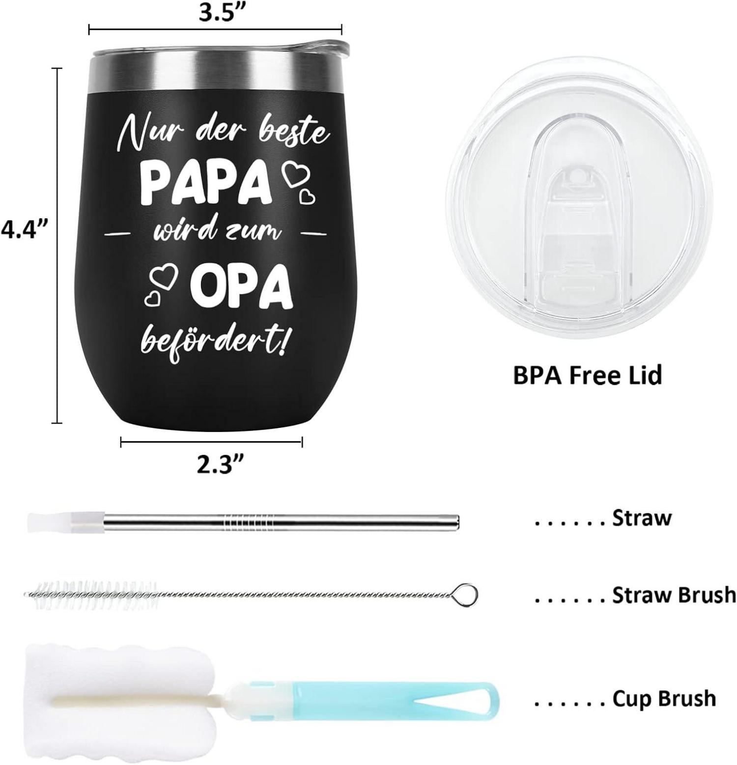 Opa Geschenk Vatertag Weihnachten Papa Vater Du Wirst Opa 12oz 350ml Coffee