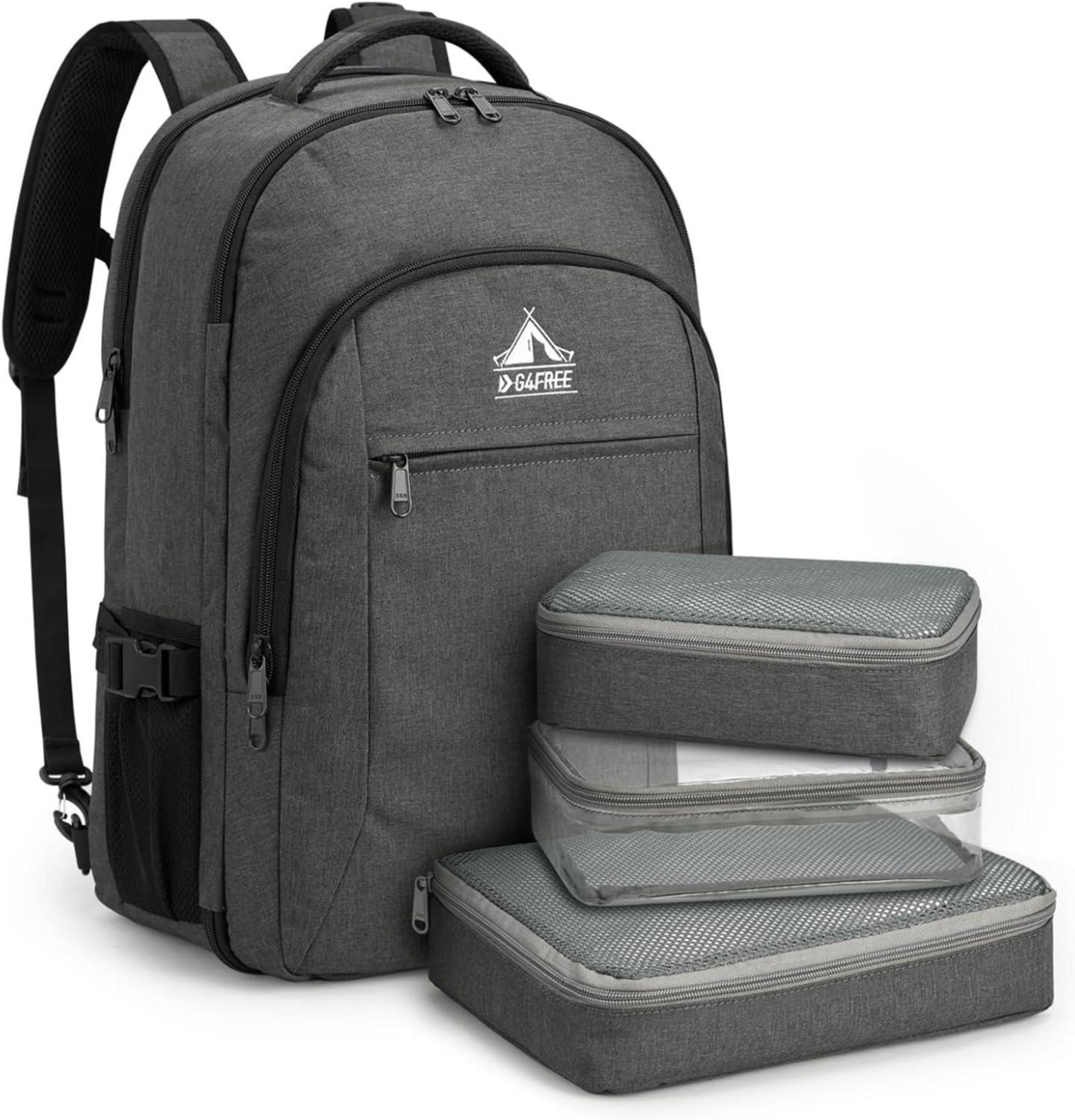 G4Free Reiserucksack mit Packwürfeln für Reisen