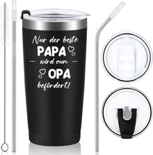 Livole Opa Geschenk Vatertag 20Oz Kaffeebecher Edelstahl
