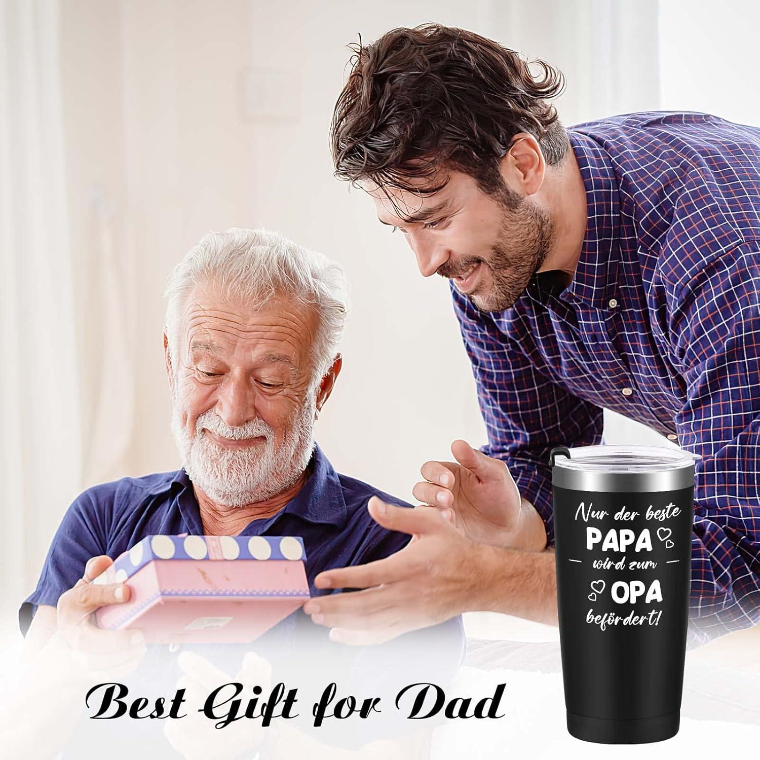 Livole Opa Geschenk Vatertag 20Oz Kaffeebecher Edelstahl