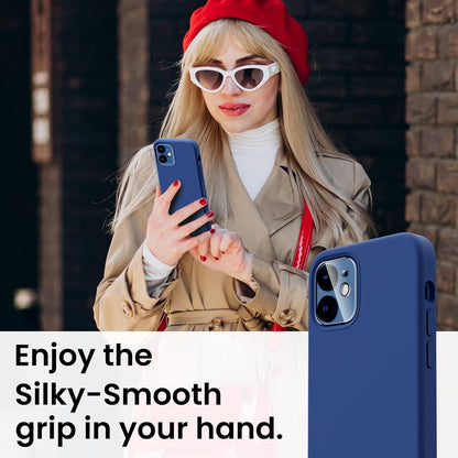 Silikon Case + Schutzfolie + Kameraschutz für iPhone 12/12 Pro 6,1