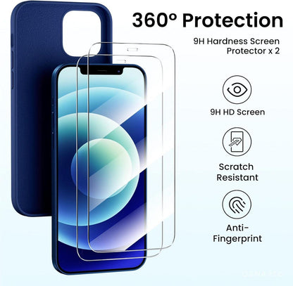 iPhone 12 Pro 6,1 Silikon Case Schutz Hülle 5-in-1 Royal Blue