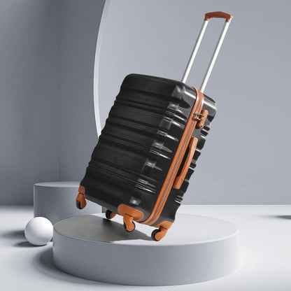 COOLIFE Hartschalen-Koffer Trolley Schwarz/Braun TSA 4