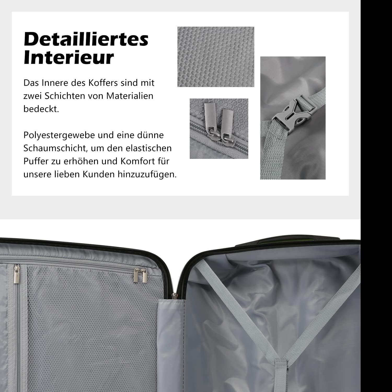 Hartschalen-Koffer Trolley Reisekoffer TSA-Schloss 4 Rollen