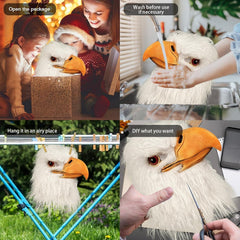 Weißer Adler Maske mit offenem Mund für Erwachsene - Cosplay Party