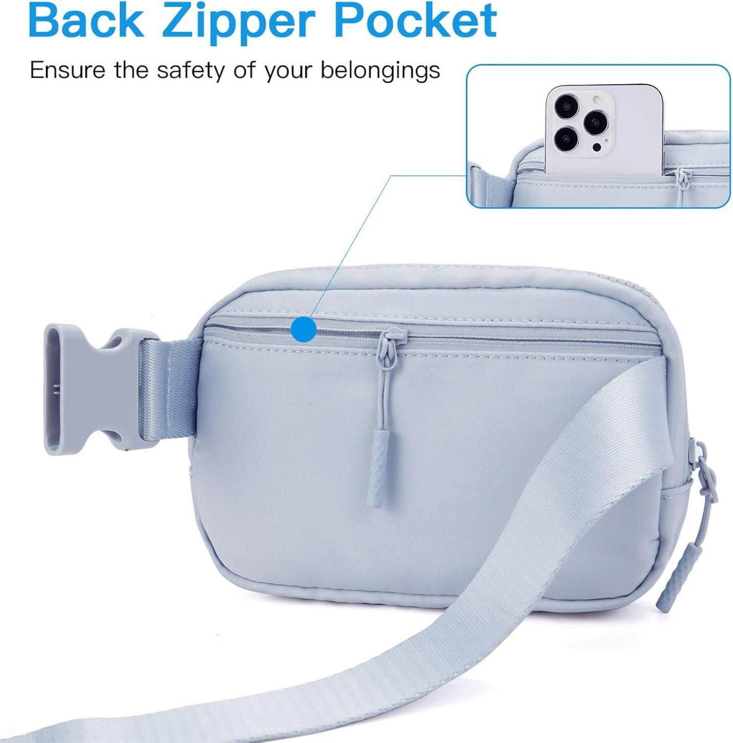 Telena Bauchtasche Damen Herren Sport Hüfttasche Crossbody Graublau uni