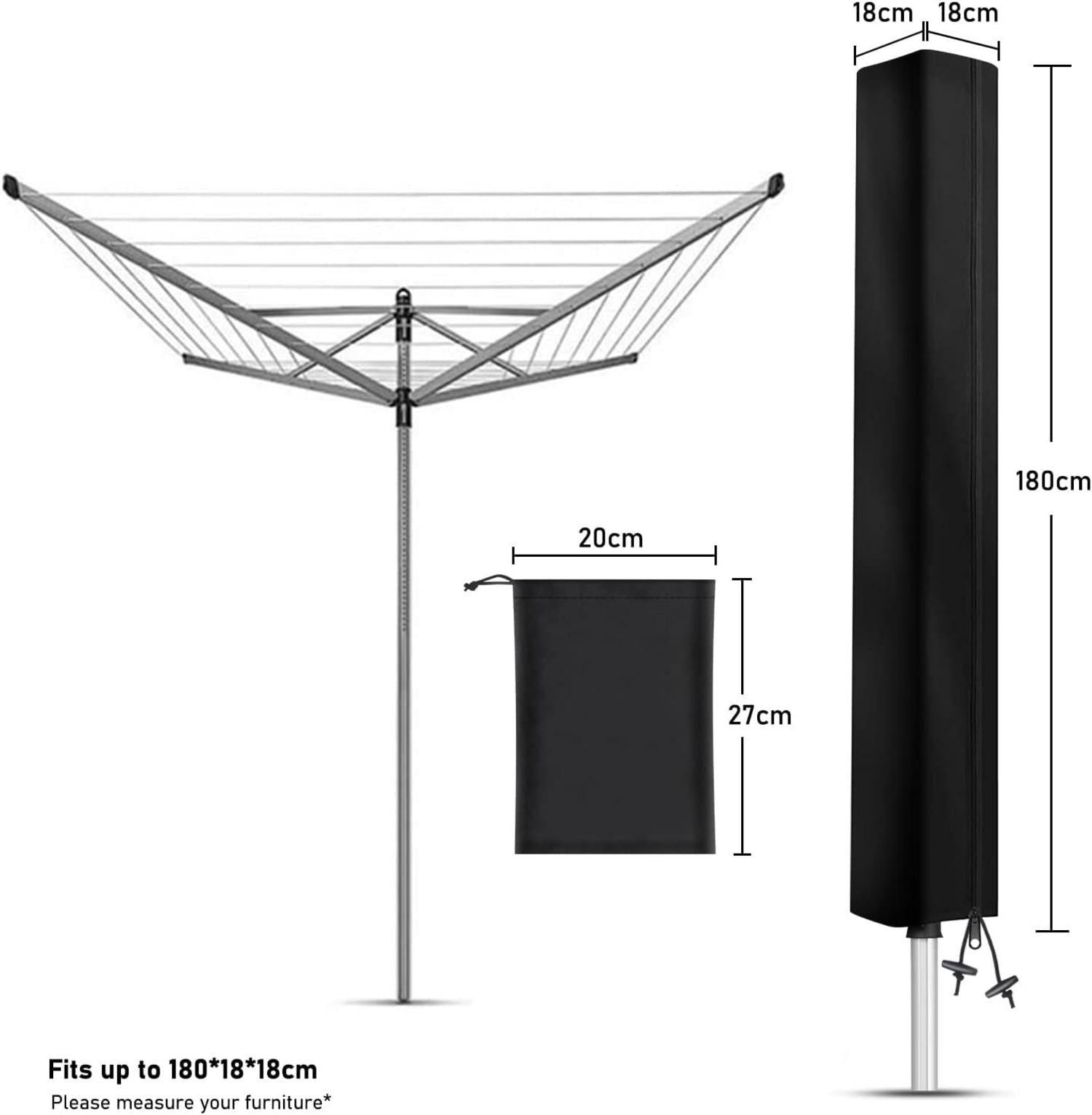 Abdeckung Wäschespinne Wetterfest 180x18x18cm Oxford