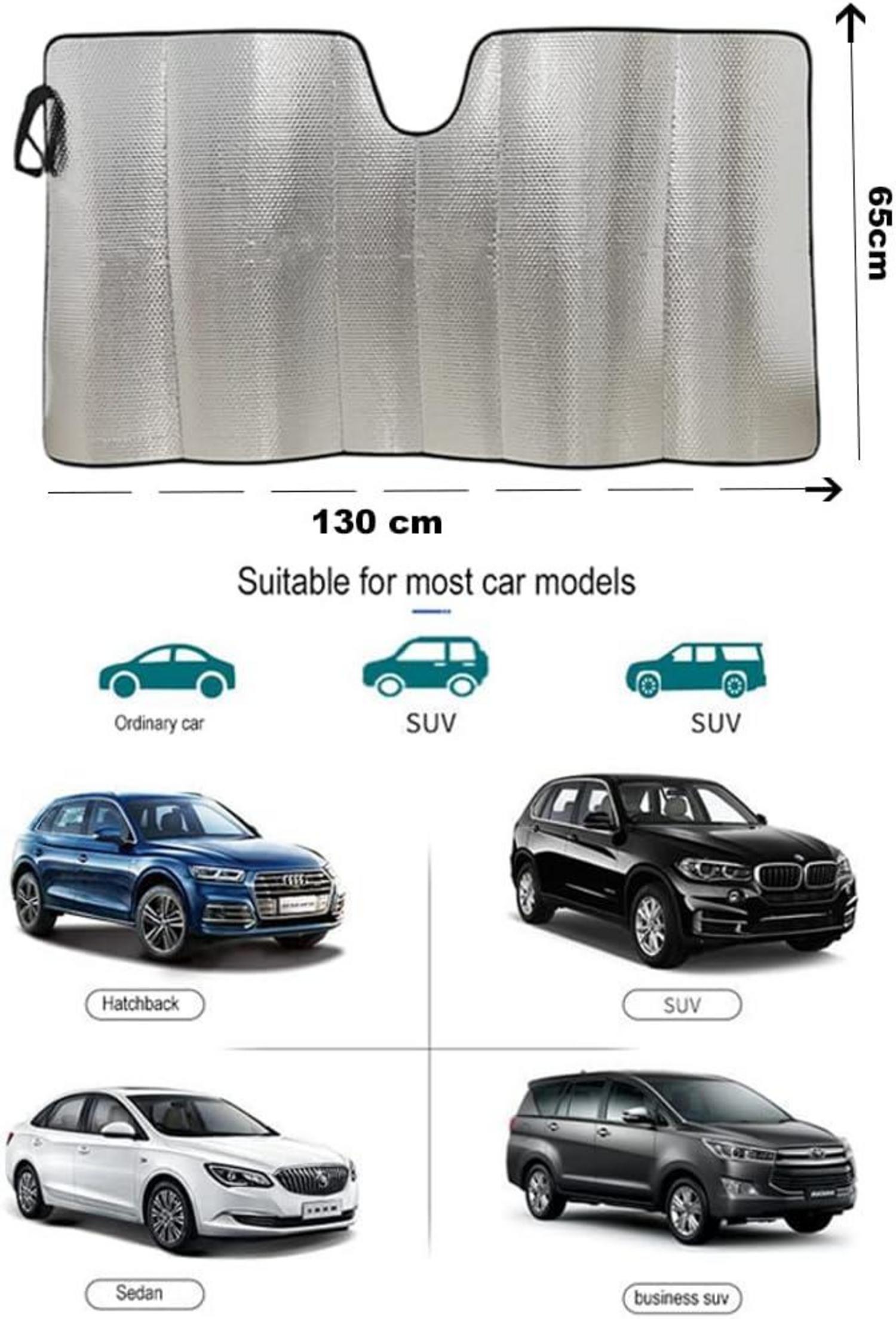 Auto Sonnenschutz Frontscheibe Faltbar UV-Schutz 130x65cm