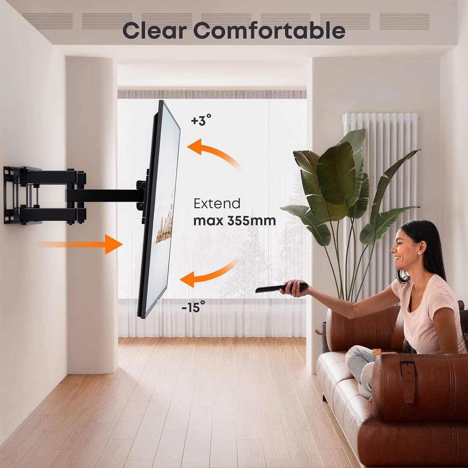 TV Wandhalterung Schwenkbar Neigbar für 32-70 Zoll Curved