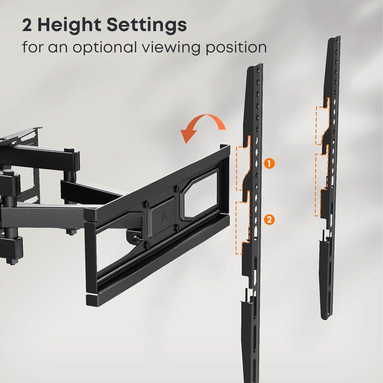 TV Wandhalterung Schwenkbar Neigbar 32-70 Zoll Flach Curved bis 40kg VESA