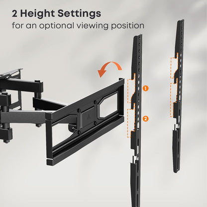TV Wandhalterung Schwenkbar Neigbar 32-70 Zoll Flach Curved bis 40kg VESA
