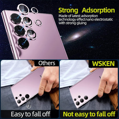 Kameraschutz für Samsung Galaxy S23 Ultra Kamera - Gehärtetes Glas, Kratzfest, Metallring, Purple Lila