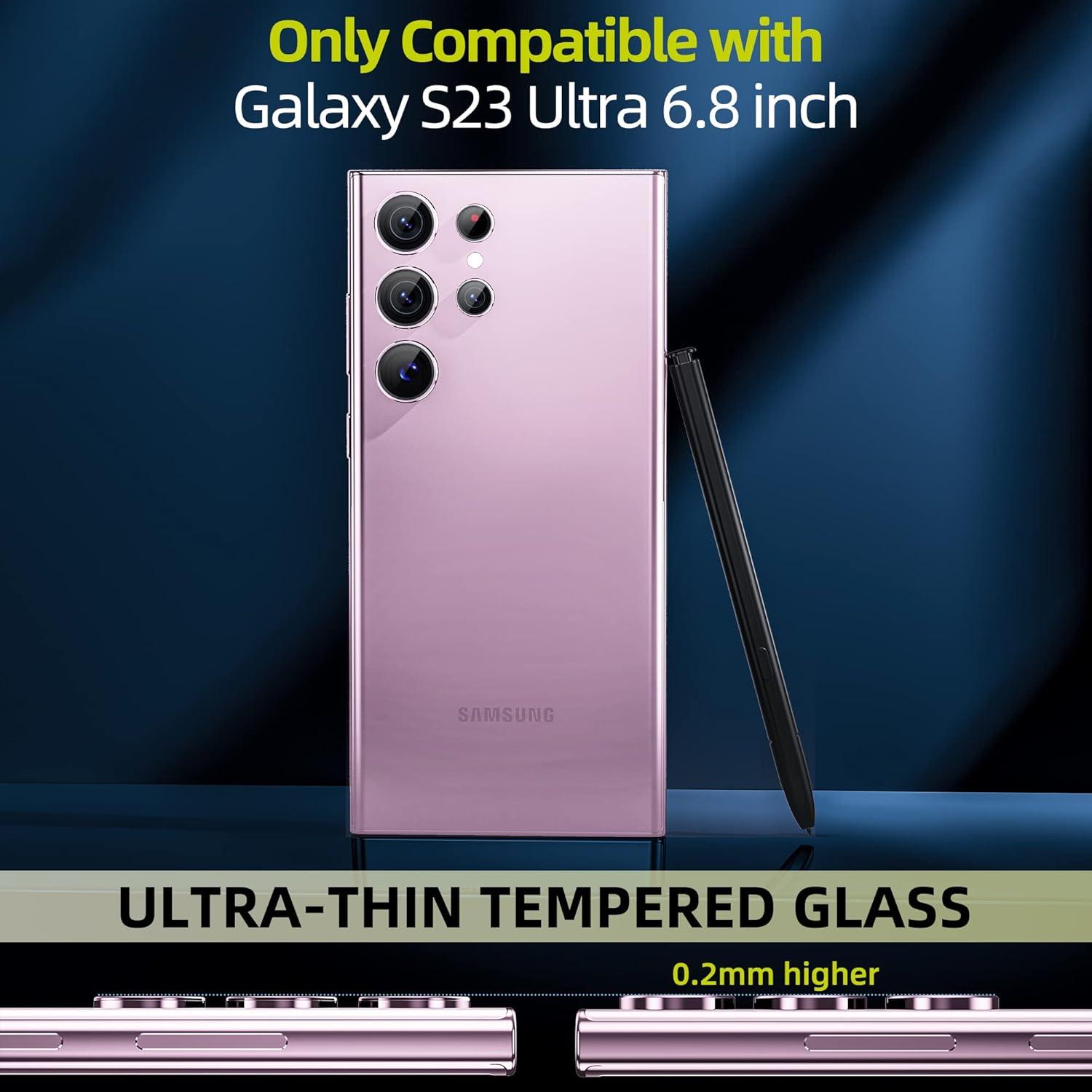 Kameraschutz Samsung Galaxy S23 Ultra Gehärtetes Glas Schutzfolie Lila