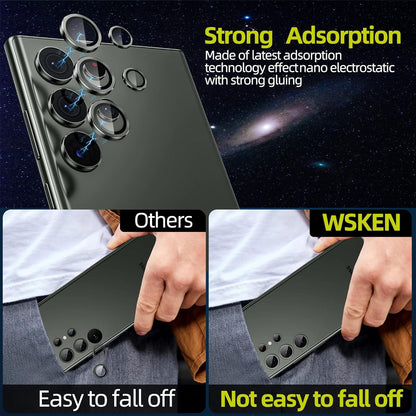 WSKEN Samsung Galaxy S23 Ultra Kamera Schutzfolie aus gehärtetem Glas