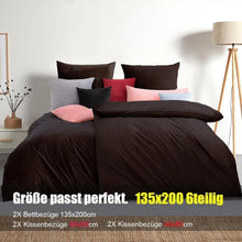Soifox Bettwäsche Braun 135x200 6-teilig Mikrofaser