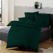 Bettwäsche-Set Mikrofaser Grün 155x220 Bügelfrei Reißverschluss
