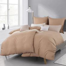 Bettwäsche 135x200 4tlg Beige Mikrofaser Reißverschluss