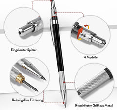 Graphit 2mm Druckbleistift Set mit 120 Minen und Zubehör - 19