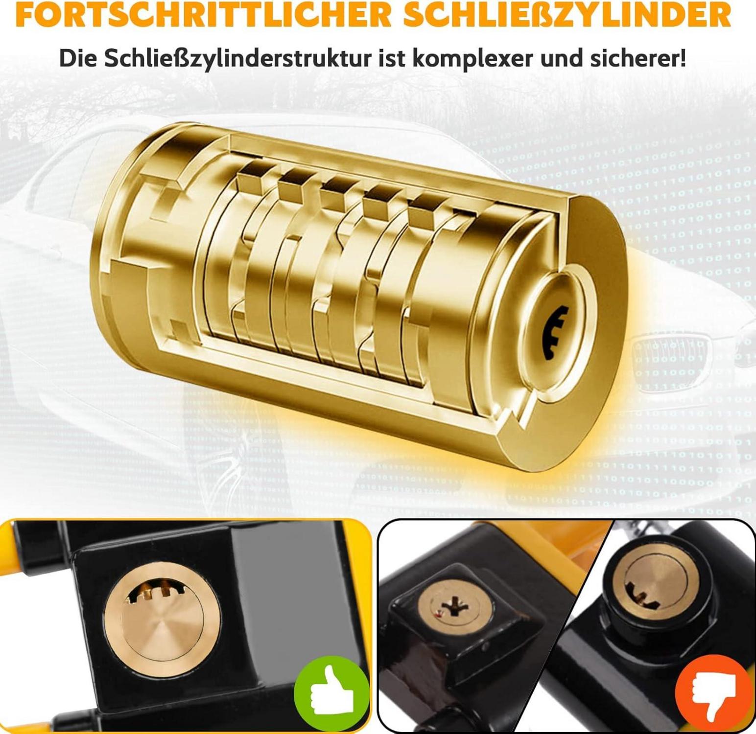 Lenkradkralle Diebstahlsicherung für Auto PVC gelb