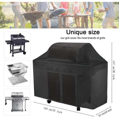 Grillabdeckung 145x61x117cm in blau, wasserdicht & langlebig