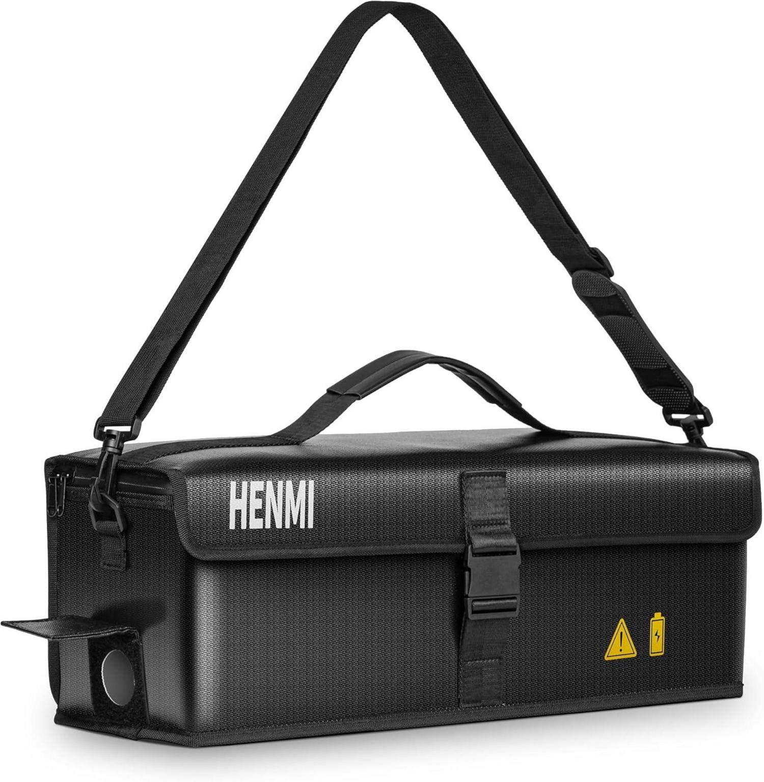 Ebike Akku Tasche Feuerfest 1000°C 49 x 15 x 15 cm Ladeloch 3 cm