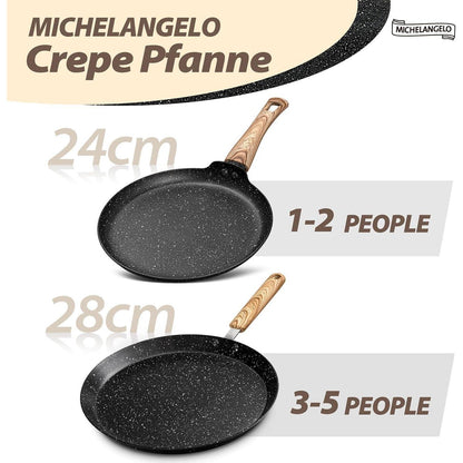 Crepe Pfanne 28cm Antihaft Induktion Omlettpfanne