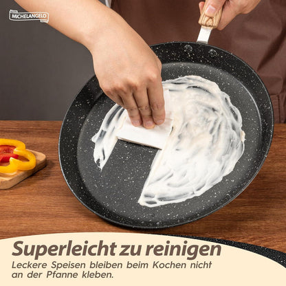 MICHELANGELO Crepe Pfanne 28cm Antihaft Induktion Bakelit-Griff