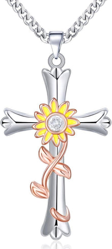 Kreuz Kette Halskette für Frauen Religiöser Glaube Geschenk