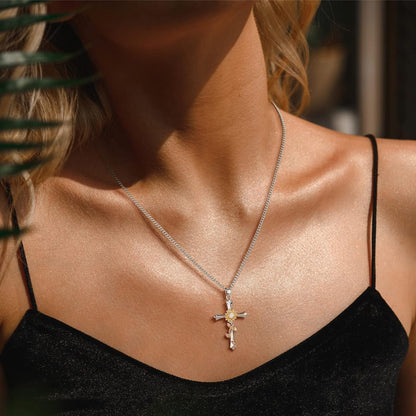 Kreuz Kette Halskette für Frauen Religiöser Glaube Geschenk