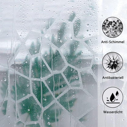 Duschvorhang Transparent 180x200cm mit Magneten Antischimmel
