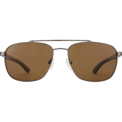 Piloten Sonnenbrille Retro Holz Metall polarisiert UV400 Schutz
