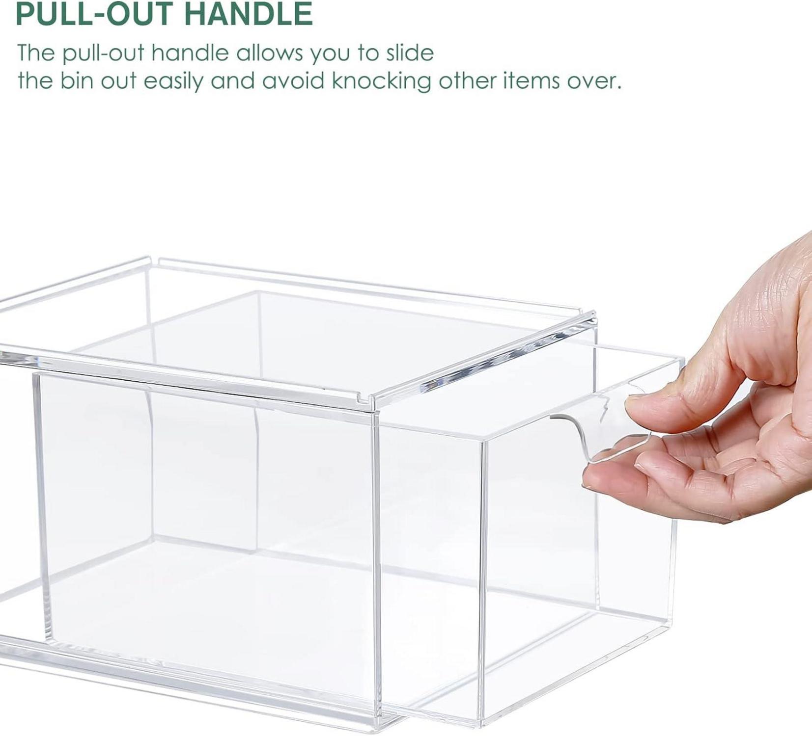 Kosmetik-Organizer mit Schubladen aus Acryl, stapelbar, 2 Stücke