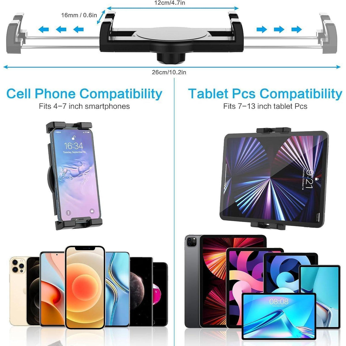 Faltbarer Tablet Wandhalterung mit Langem Arm & 360° Drehung
