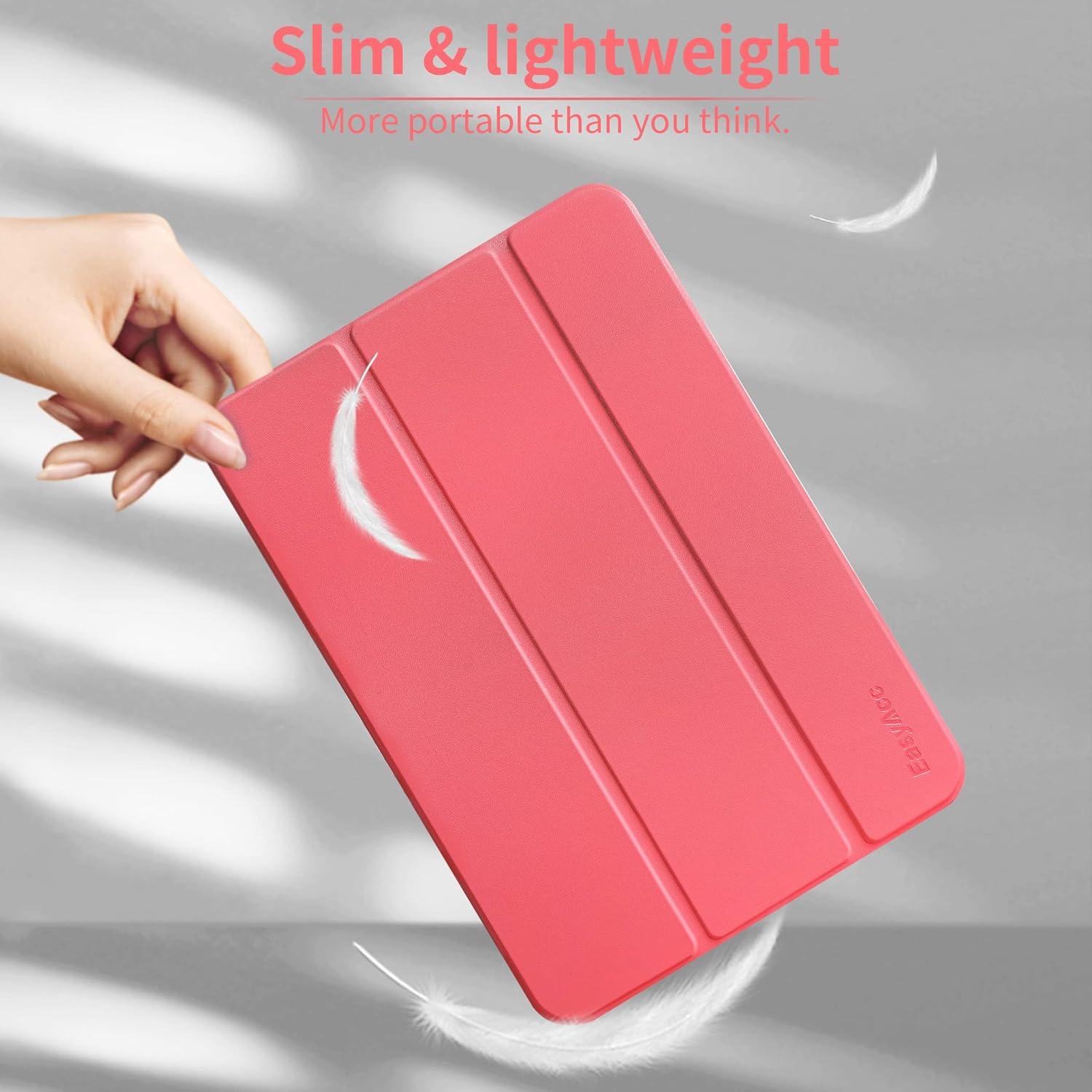 EasyAcc iPad 9.7 Hülle Ultradünn Transluzent Wassermelonenrot