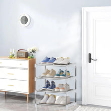 Kleines stapelbares Schuhregal 4 Ebenen Organizer White