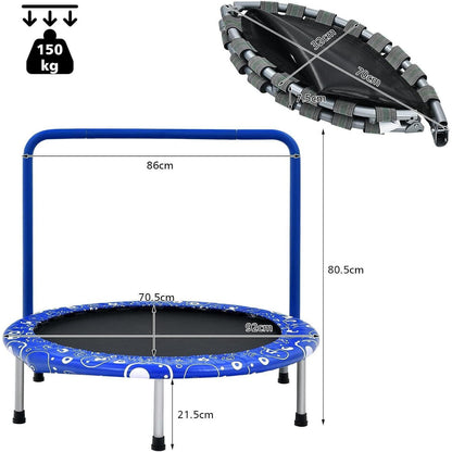 Faltbares Kindertrampolin 92x92cm mit Griff & Polster