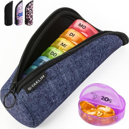 Pillendose 7 Tage Tablettenbox Große Fächer Reise Organizer