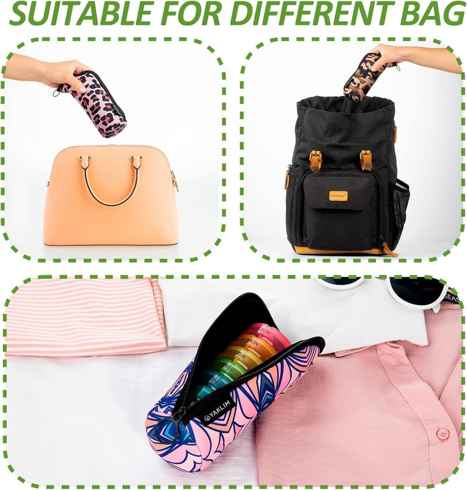 Pillendose 7 Tage Tablettenbox 2 Fächer Morgens Abends Organizer