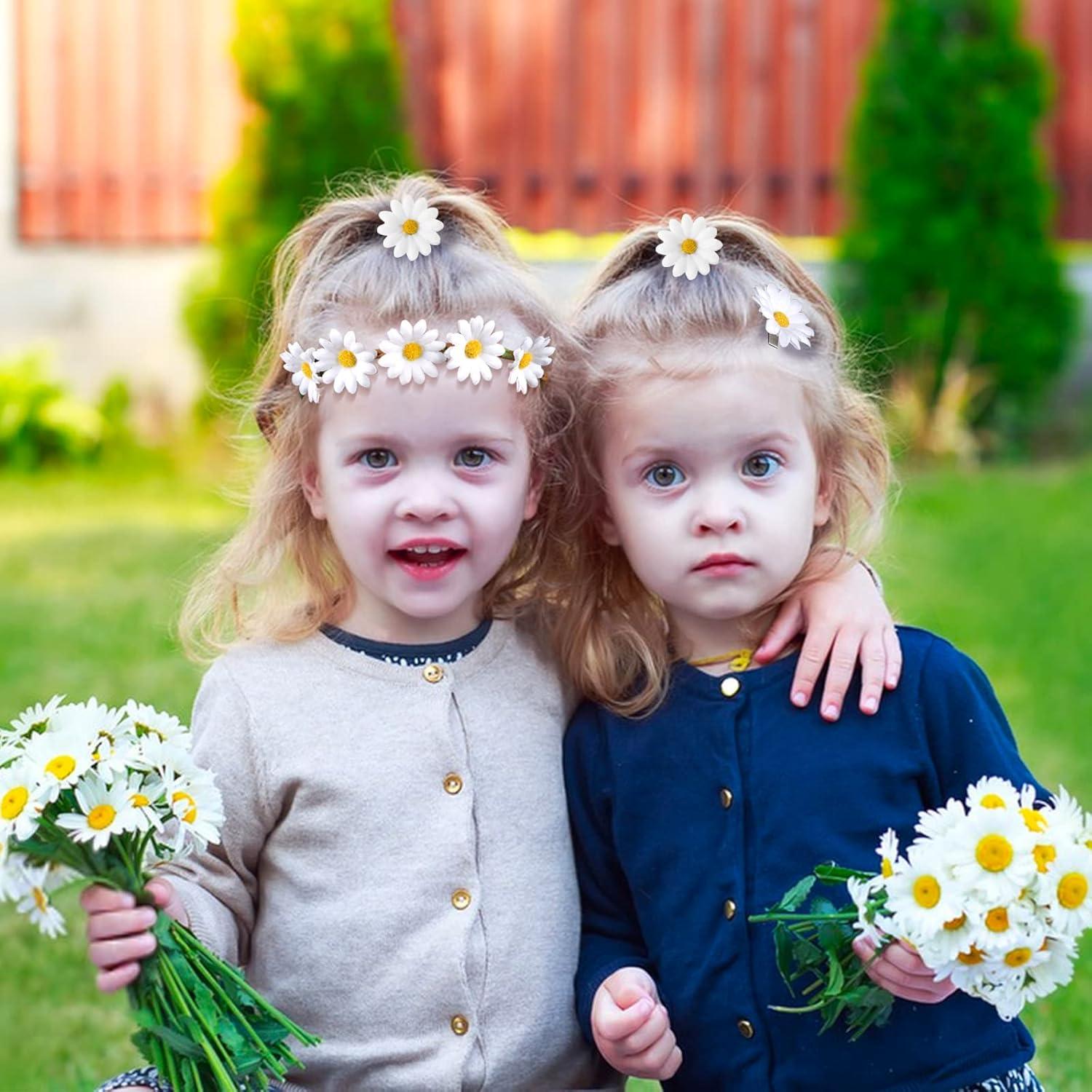Blumen Haarband Sonnenblumen Stirnband 10 Haarspangen Damen Mädchen Party Hochzeit