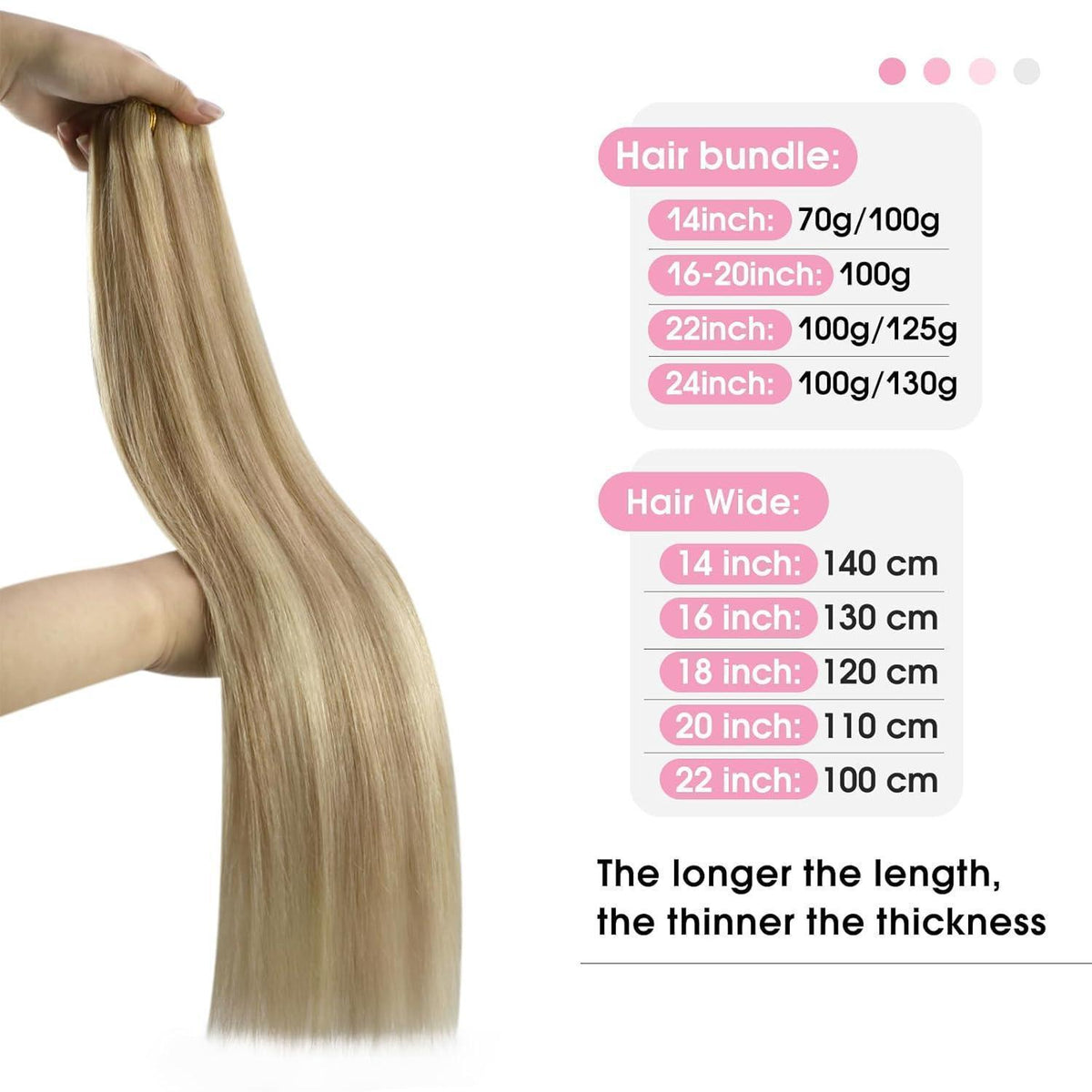 Blond Echthaar Tressen 55cm – Remy Haare zum Einnahen