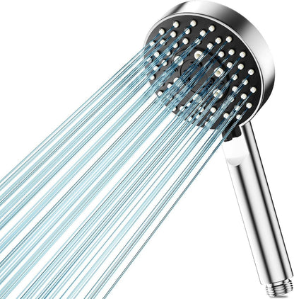 Wassersparender Duschkopf mit 5 Strahlarten Schwarz
