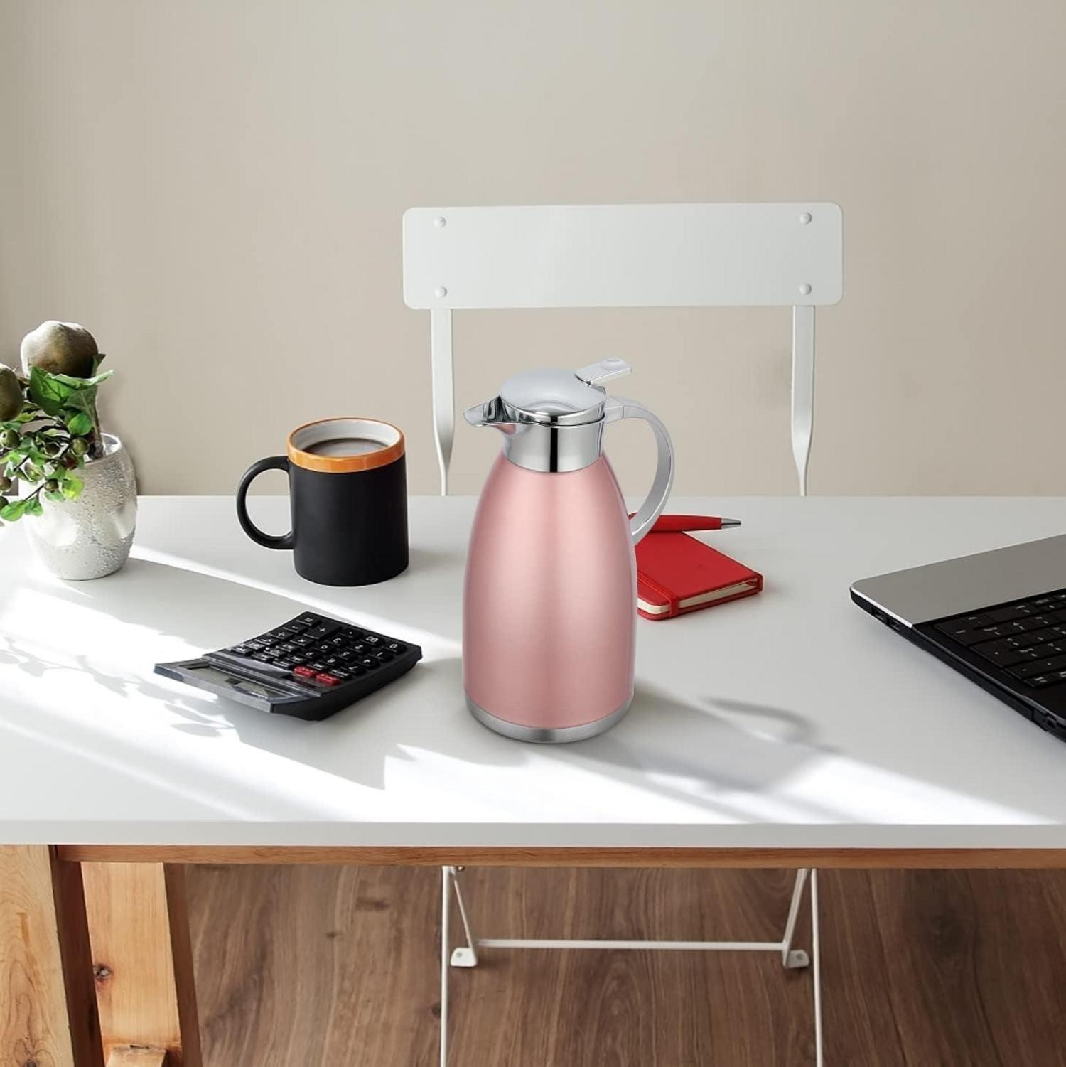 Isolierkanne 2.3 Liter Edelstahl Vakuum Thermoskanne Teekanne