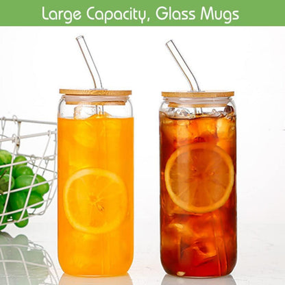 ZgoEC 22oz Cocktail Gläser Dosenform Deckel Strohhalm