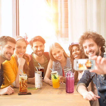 22oz Cocktail Gläser Dosenform Deckel Strohhalm - Set Smoothie