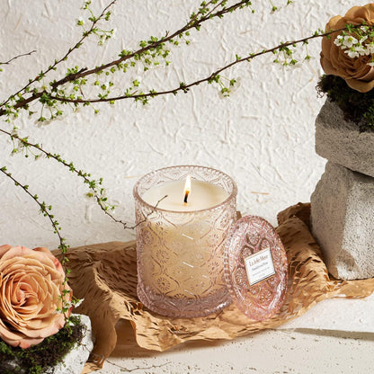 Duftkerze im Glas Rose Sandelholz 170g 55 Std Brenndauer