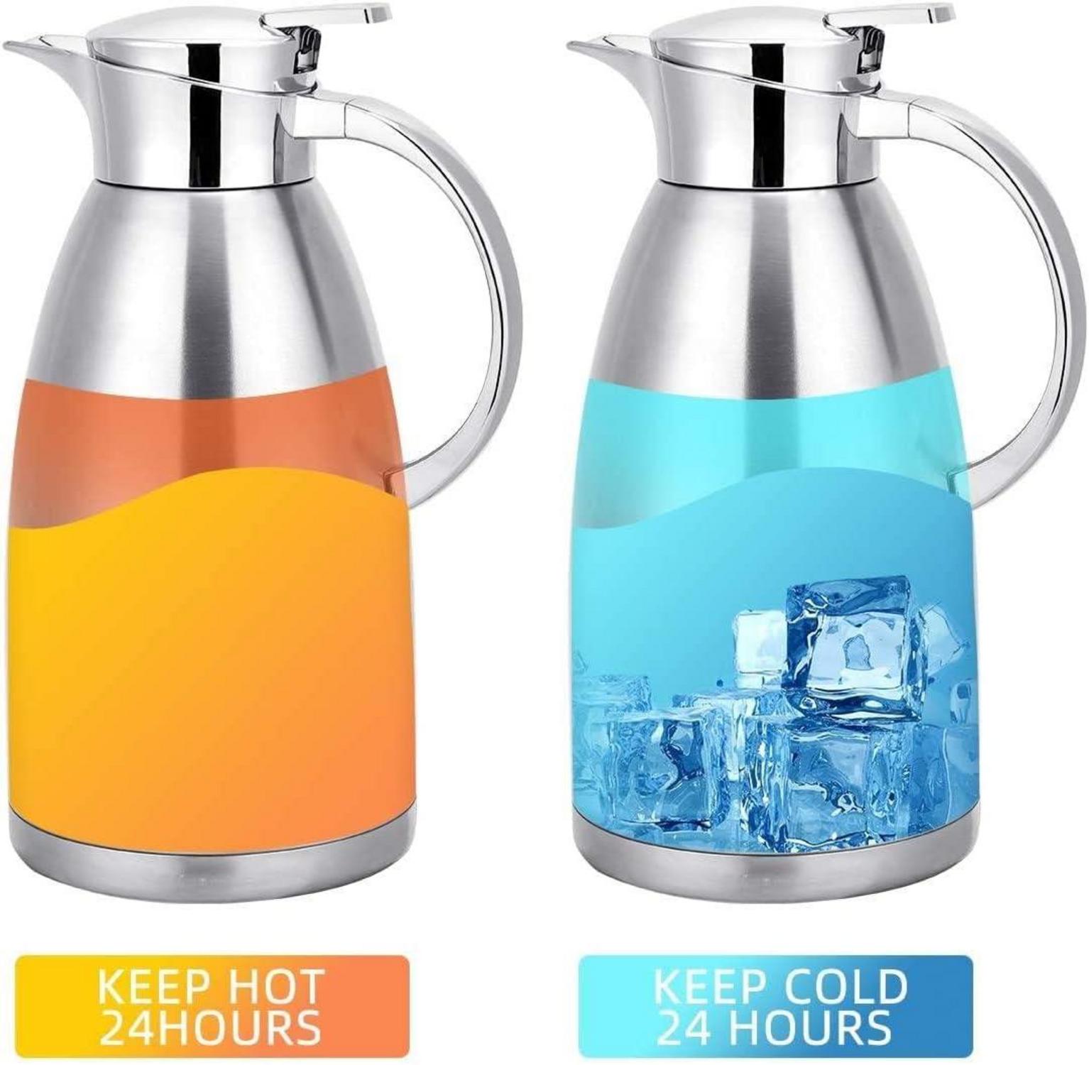 Wylnsie 2.3 Liter Edelstahl Isolierkanne Thermoskanne Teekanne