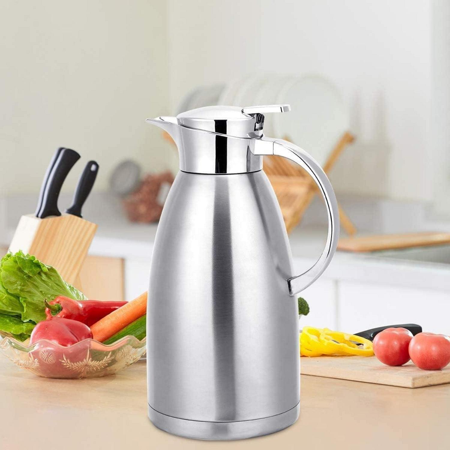 Wylnsie 2.3 Liter Edelstahl Isolierkanne Thermoskanne Teekanne